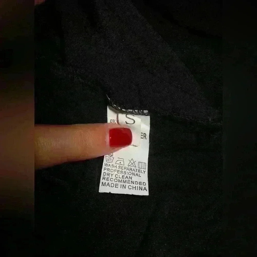 Black Wrap Top with Cutouts - S - Picture 3 of 3